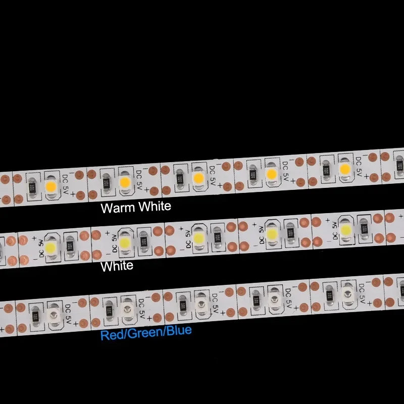 USB LED Strips SMD3528 Light 5V Adapter String Christmas Desk Decor Lamp Tape For TV Background Lighting 5V 50CM 1M 2M 3M 4M 5M