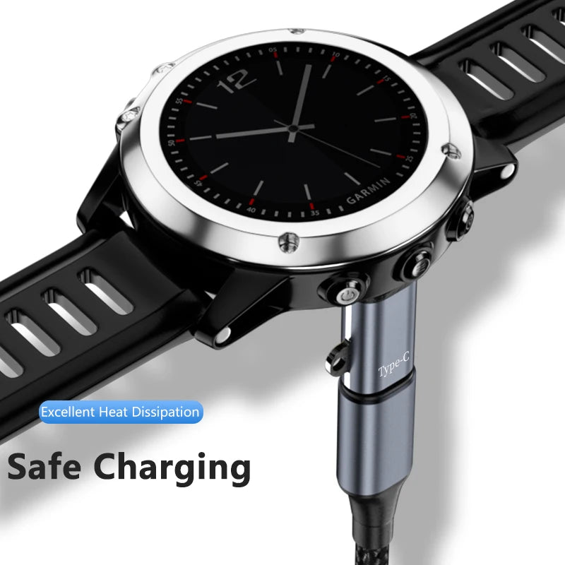 Type C/Micro/IOS USB To 4pin Charger Adapter Connector for Garmin Fenix 7/6/5/7X/6X/5X/ Venu 2 Plus Watch Charging Converter