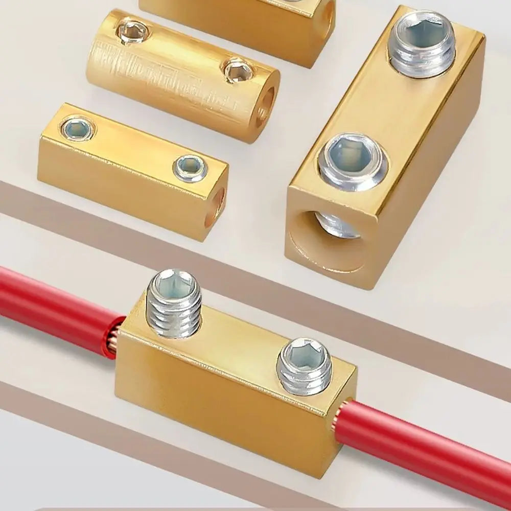 With Heat Shrink Tubing Brass Terminal Block High Current Waterproof High Power Splitter Pressure Free Fast Connector Electrical