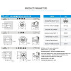 LD12 Series IP68 Waterproof Connector Male Plug & Female Socket 2 Pin Panel Mount Wire Cable Connector Aviation Plug