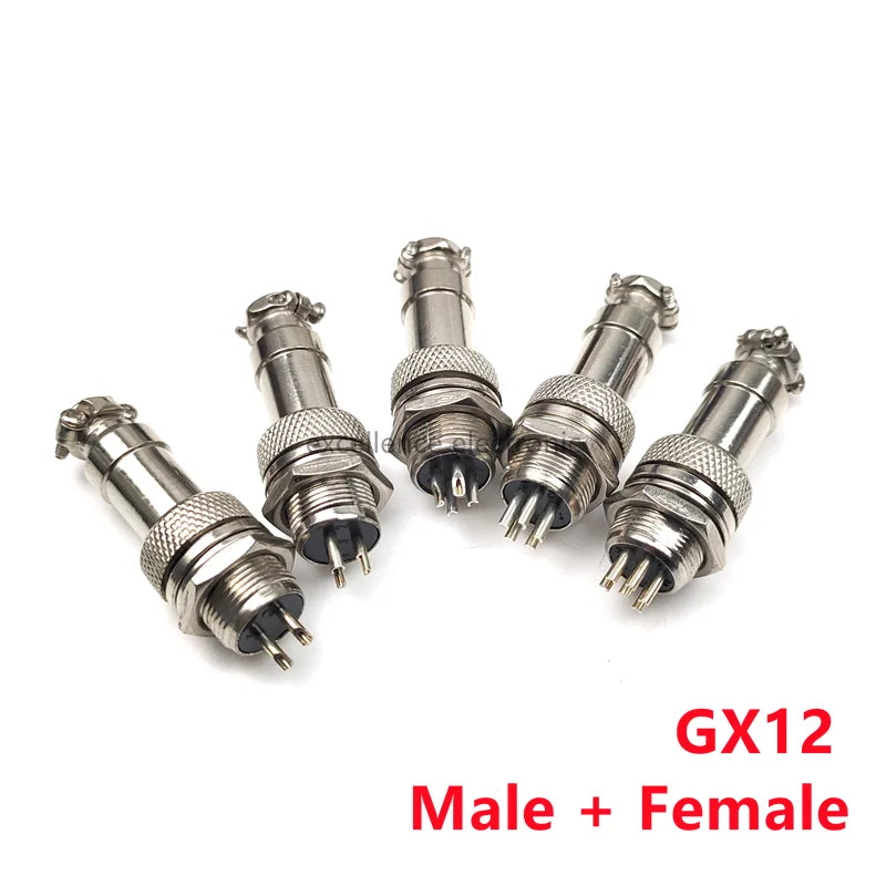 GX16 GX12 GX20 2P/3/4/5/6/7/8 Pin Female Male Air Aviation Connector Power Cable Electrical Plug Socket