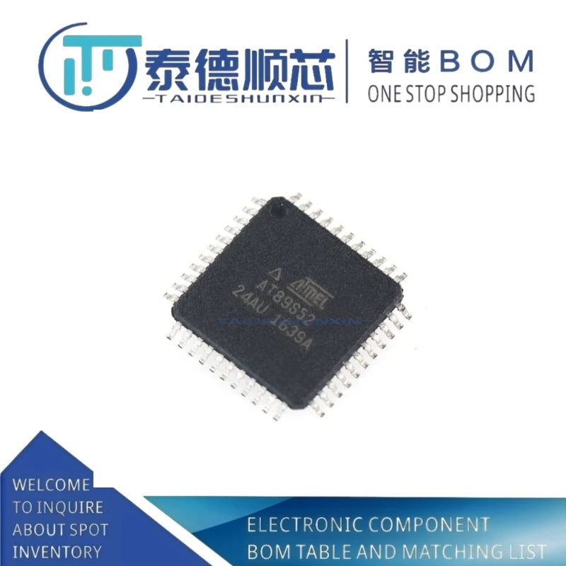 Original genuine patch AT89S52-24AU 8-bit flash microcontroller 8051 TQFP44