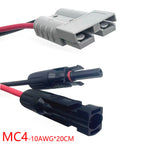MC4 Solar Panel Extension Cable 10AWG 50A For Anderson Connector To Solar Connector For Outdoor RV Cattery Charging