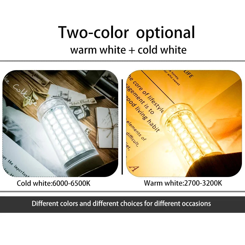 LED Bulb Lamp E27 E14 220V Corn Light Bulbs 24 36 48 56 69 72Leds 5730SMD Lampada Led Diode Lamps Energy Saving Lights for Home