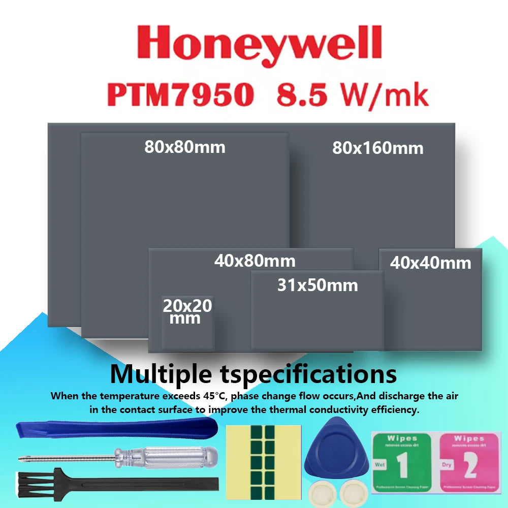 Honeywell PTM7950 8.5W/mK Phase Change Thermal Pad Heat Dissipation Sheet For Laptop Desktop GPU CPU SSD PTM Thermal Pads