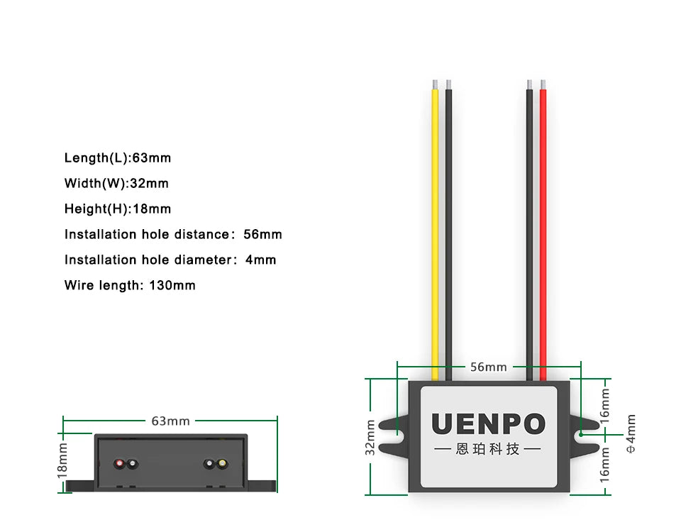 9-36V to 12V Power Converter 24V 12V to 12V 13.8V 19V Voltage Regulator DC Voltage Regulator Onboard Module