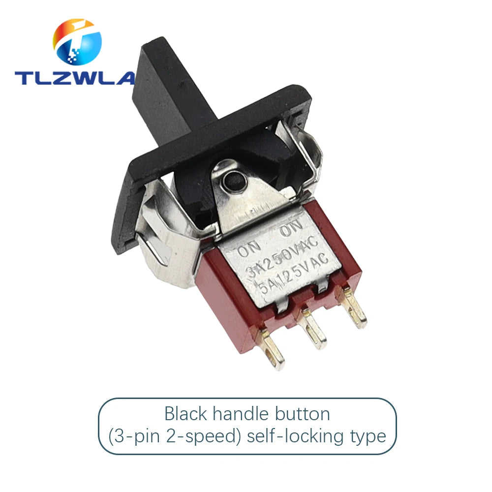 1PCS SH T80-R Series Mini Paddle Toggle Switch Square Snap-in Panel Mount 5A/125VAC