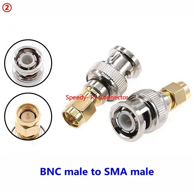 Q9 BNC to SMA Connectors SMA BNC Adapter Male to Female for Antenna/Extension Cable SMA to BNC RF Connector Kits Fast Delivery