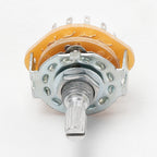 2PCS 20MM Metal Rotary Switch Selector 1P12T/2P6T/3P4T/4P3T M9X0.75 18 Teeth Knurl Shaft With Solder Terminals