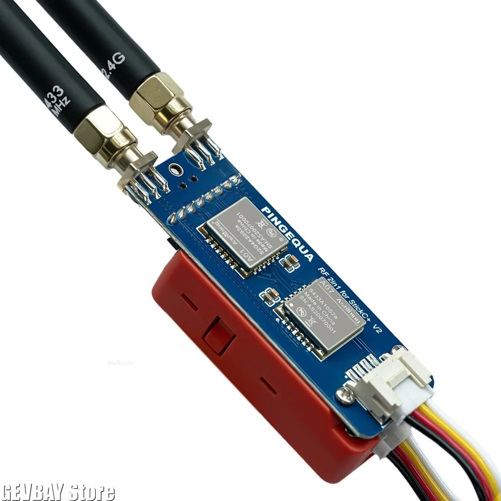 RF 2-in-1 Module for M5Stack StickCPlus 1.1&2, Supports NRF24 2.4GHz and CC1101 433MHz with Bruce Firmware, Without Machine