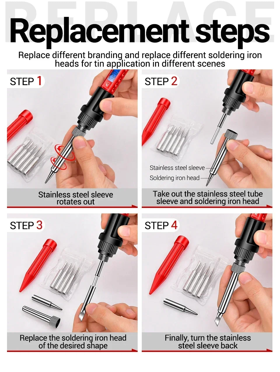 ANENG Digital Electric Soldering Irons kit Adjustable Temperature 220V 110V US/EU Plug  Welding Solder Repair soldering SL106