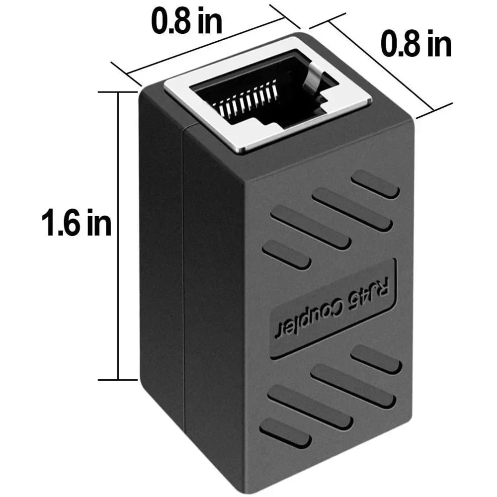 5/10/20/30pcs RJ45 coupler, suitable for Cat7/Cat6/Cat5e/Cat5 Ethernet cable extension connectors - female to female, black