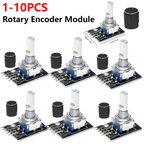 1-10PCS 360 Degree Rotary Encoder Module KY-040 Brick Sensor Development Board with Knob Cap Potentiometer KIT DIY for Arduino
