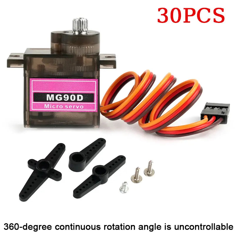MG90D 10/20/30/40/50Pcs Micro Digital Servo Motor Full Metal Gear 180/270/360 Degree For RC Airplane Helicopter Car Boat Model