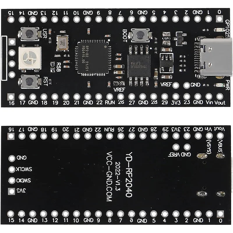 Official Raspberry Pi Pico Board RP2040 Dual-Core 264KB ARM Low-Power Microcomputers High-Performance Cortex-M0+ Processor