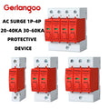 House Lightning Surge Protector AC SPD 1P 2P 3P 4P 40KA 60KA 220V 385V AC Protective Low-voltage Arrester Device ﻿