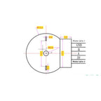 for 370 Motor 3.3-5V Hall Magnetic Encoder Speed Measurement Code Disk Speed Measurement Direction Sensor Module