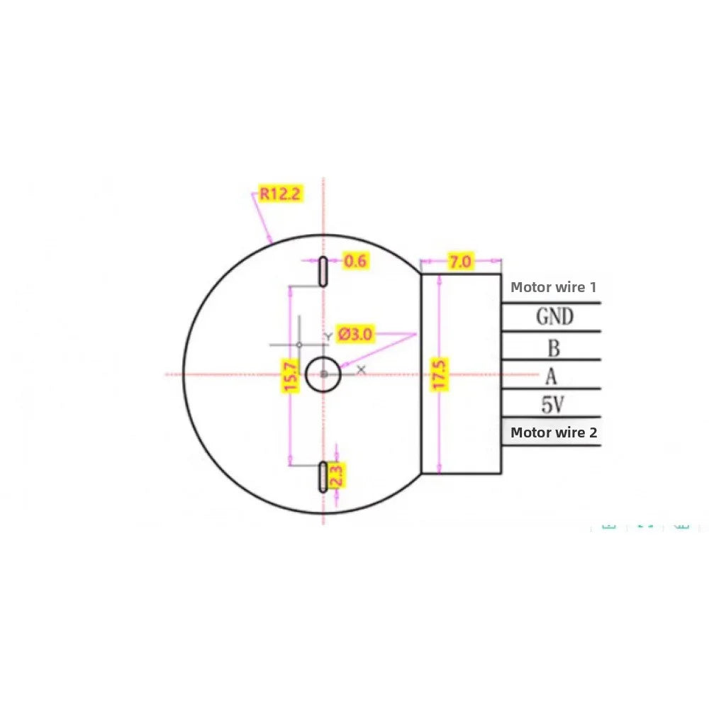 for 370 Motor 3.3-5V Hall Magnetic Encoder Speed Measurement Code Disk Speed Measurement Direction Sensor Module