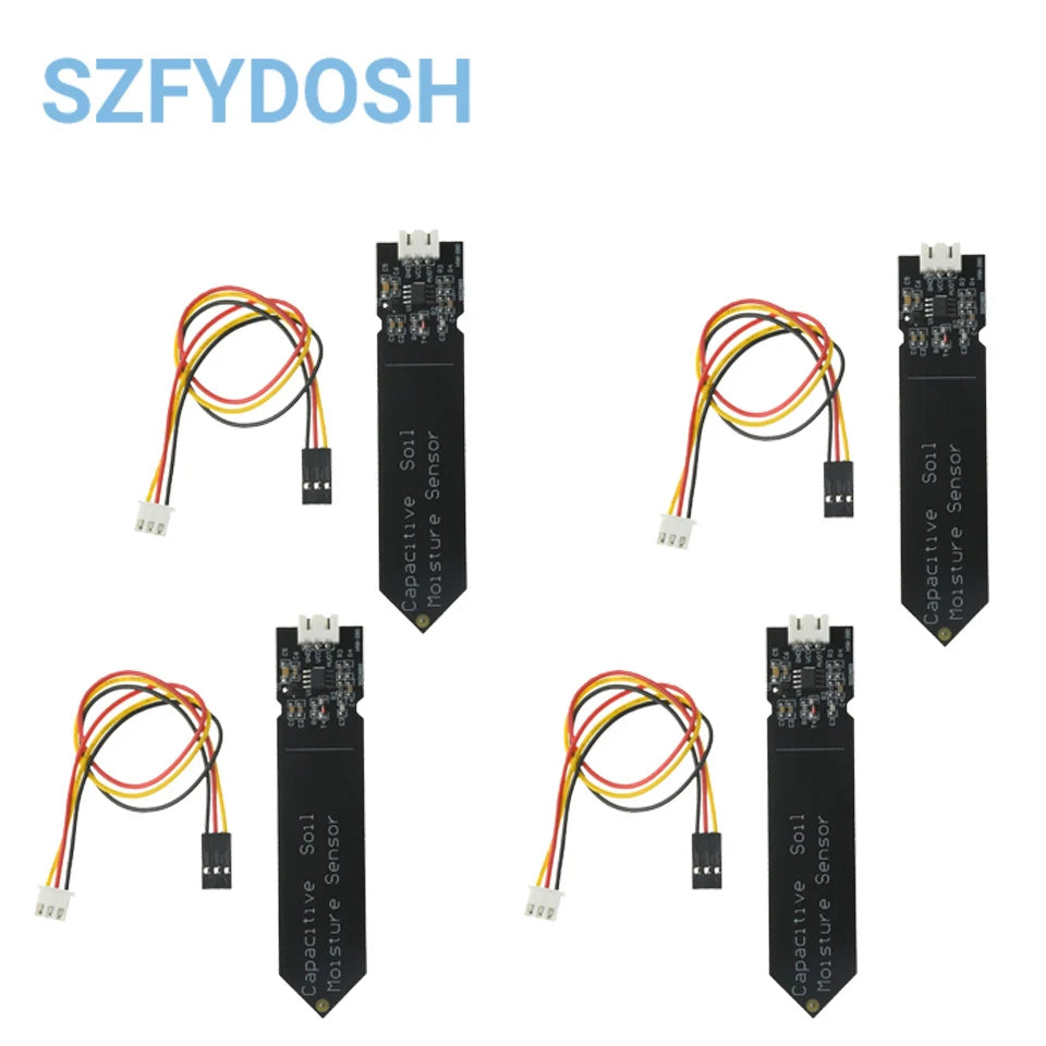 1-10PCS Capacitive Soil Moisture Sensor Module Wide Voltage 3.3V Corrosion Resistant W/ Gravity for Arduino Soil Moisture Sensor