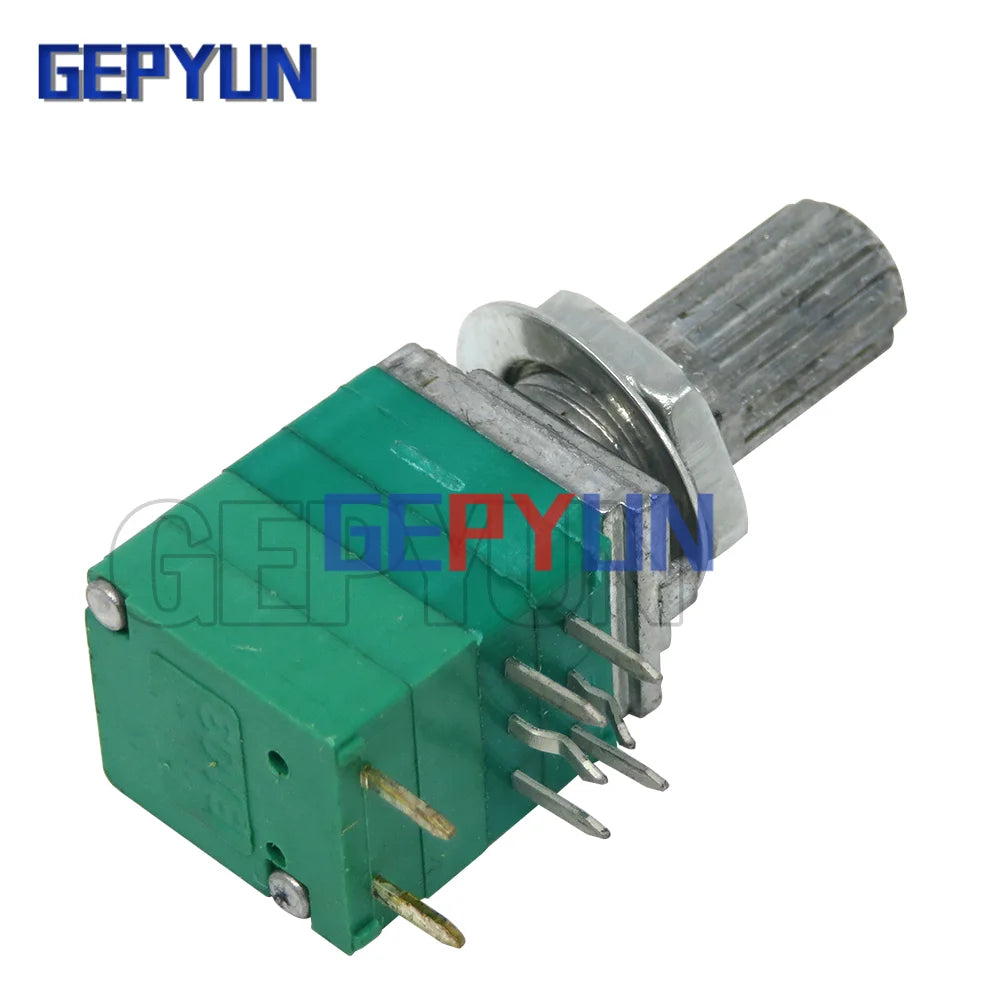 5pcs RK097GS 8PIN 10K 50K B10K B50K RK097G with a switch audio shaft 15mm amplifier sealing potentiometer