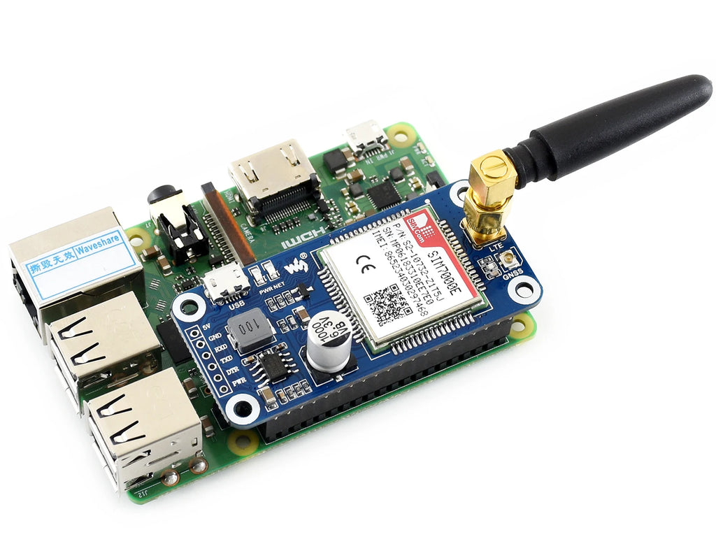 Waveshare NB-IoT / eMTC / EDGE / GPRS / GNSS HAT Based On SIM7000E for Raspberry Pi for Europe Africa Australia Southeast Asia
