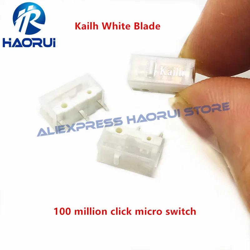 10Pcs-1Pcs New Product Kailh White Blade Micro Switch 100 Million Click Computer Game mouse left right repair microswitch button