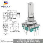 5PCS  20 Position Incremental 360 Rotary Encoder Knob Button Switch EC11 Arduino Digital Potentiometer 15/20mm Plum Half Shaft