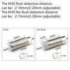30mm Diameter Copper Tube Capacitive Proximity Switch M30, a Sensor for Detecting Water, Wood, Glass, Oil and Feed