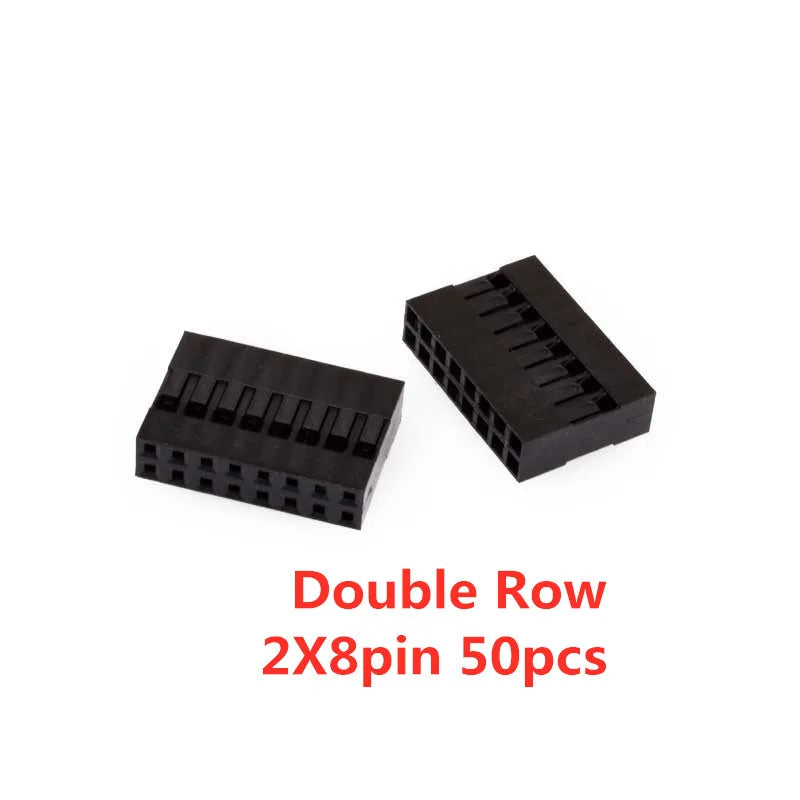 50pcs 2.54mm Dupont Connector Male/Female Pin Way Cable Plug 2/3/4/5 Pin Electrical Pin Jumper Header Housing Wire Connector Kit
