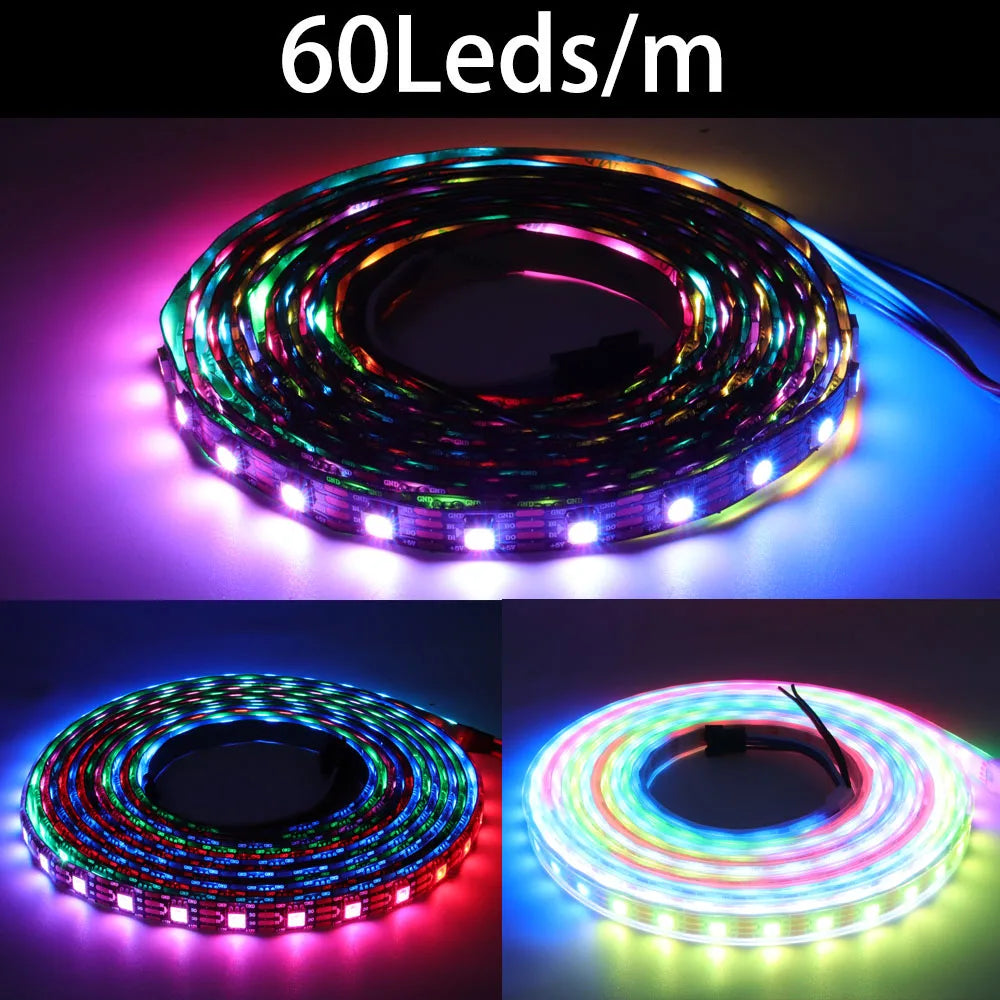 WS2812B WS2815 WS2811 WS2813 5050SMD Addressable LED Strip RGB Full Color Smart Programmable Led Lights Atmosphere Home Decor