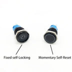12/16/19/22mm Oxidized Black shell Push Button Switch Momentary Latching Fixed On Off Power Switch LED Light Various Colors