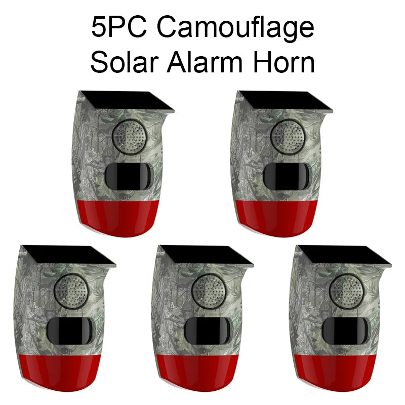 PGST Solar 120dB Independent Alarm Detector PIR Infrared Motion Sensor Siren Horn Home Security Protection Outdoor Waterproof