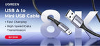 Ugreen Micro USB Cable 2A Nylon Fast Charging USB Cable for Samsung Xiaomi HTC USB Charger Data Cable Mobile Phone Cable