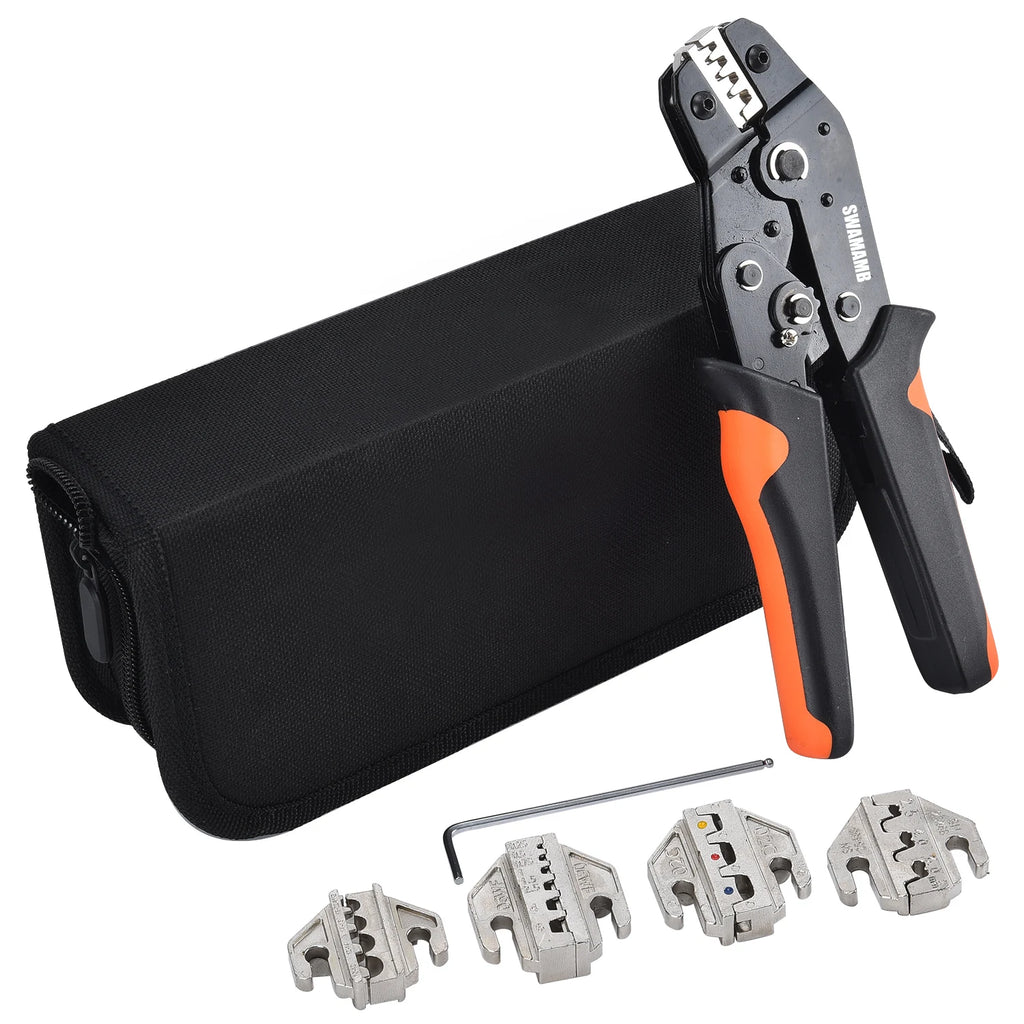 SN-58B Ratchet Crimper Tool Change Jaws Kit Automotive Service Kit Crimping Plier For Non-insulated/Open Barrel/Dupont Connector