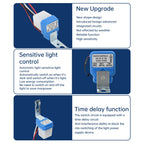 AS-10 Automatic On Off Photocell Street Light Switch 10A 12V 24V 110V 220V 50-60HZ Waterproof Photo Control Lamp Sensor Switch