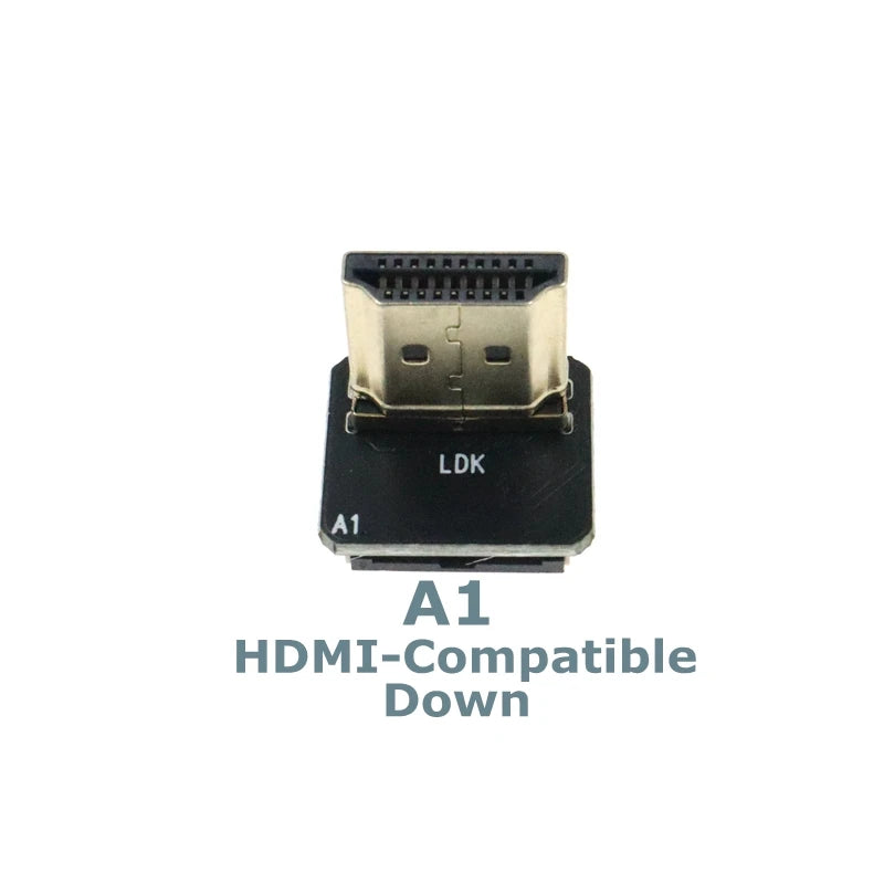 Ribbon FPV HDMI-Compatible Connector Flexible Flat Cable Raspberry Pi 4 Micro HDMI to HDMI/Mini HDMI Female 90 Degree FFC 20pin