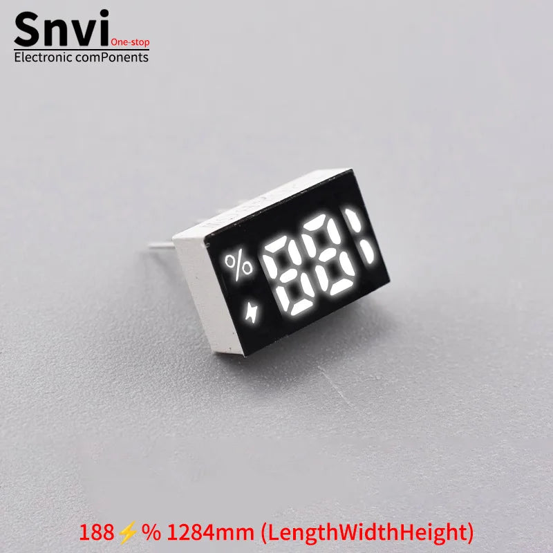 188 7-Segment Display, 188 Fast Charging 7-Segment Display, 188% 2.5-Digit 7-Segment Display with Single-Row Pins