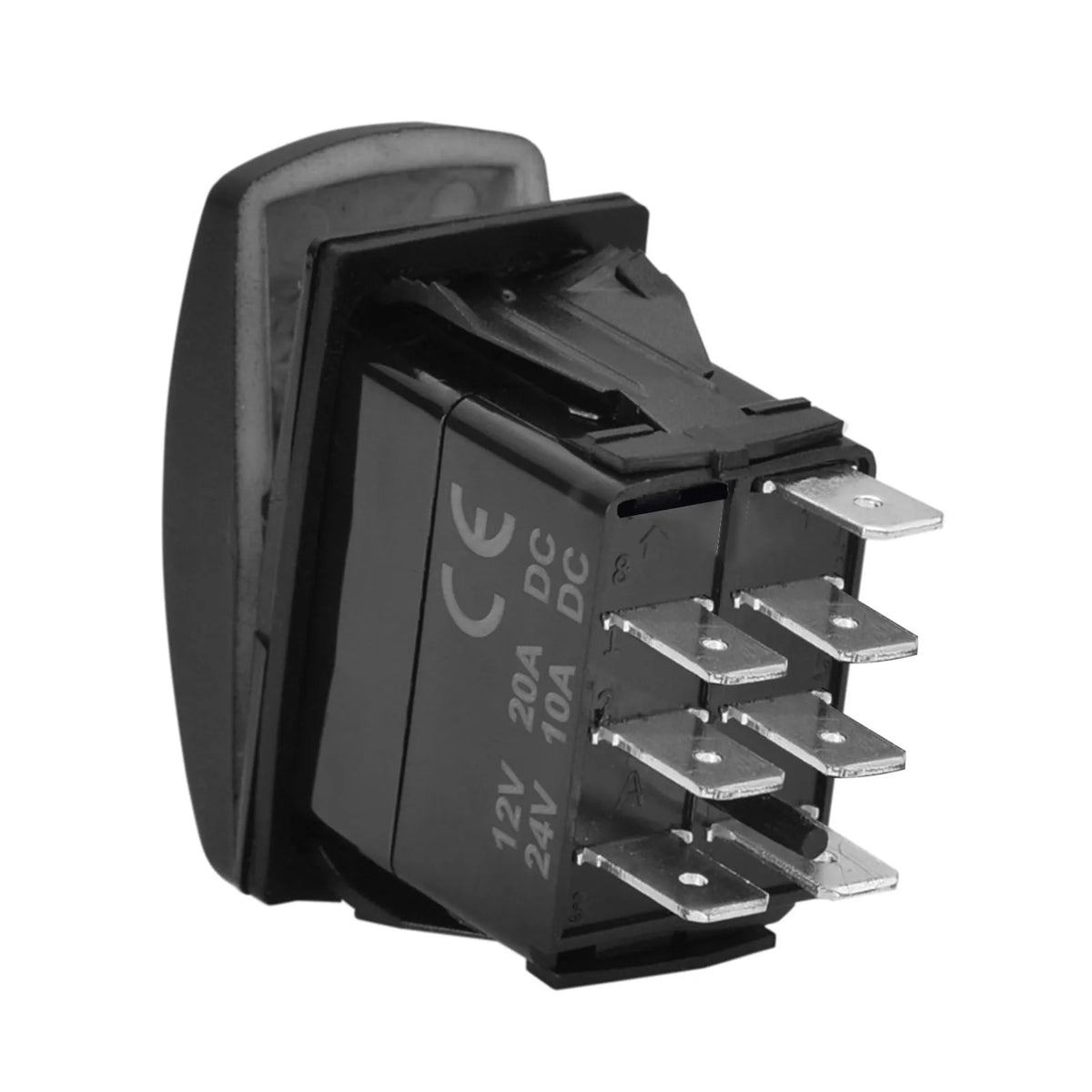 12V/24V Waterproof DPDT Momentary Rocker Switch ON-OFF-ON Arrows Winch In/Out Up/Down Toggle for Jeep, Dump Trailer, Truck, Boat