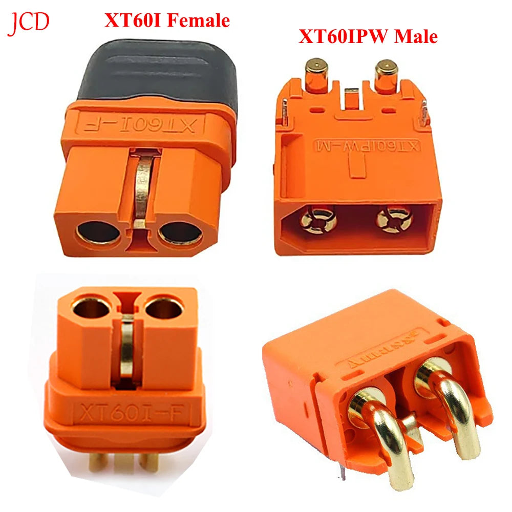 2 PCS XT60i-f Amass XT60i Series with Signal 2 + 1 High Current Gold-Plated Aviation Plug Male Female Connector XT60IE-M XT60I-F