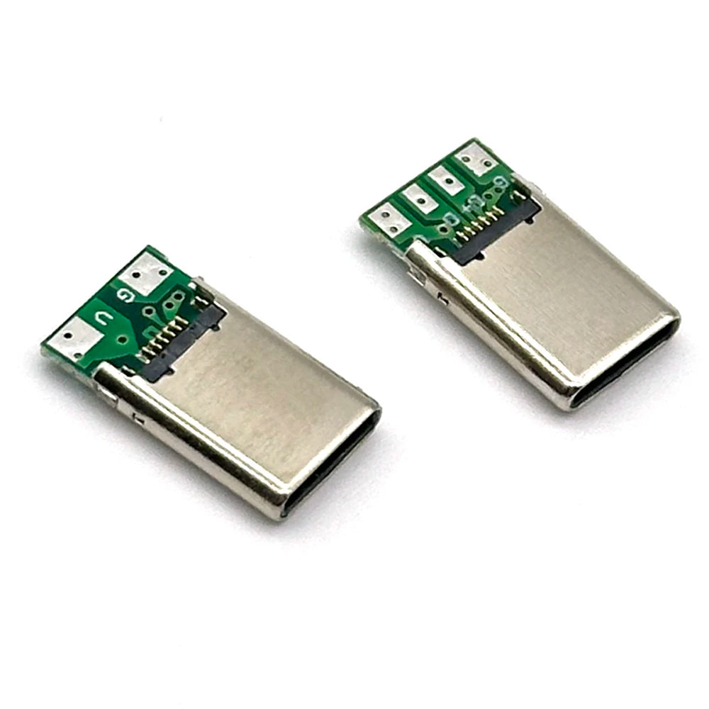 USB 3.1 2Pin 4Pin Type C Male Connectors Jack Tail 16P USB Male Plug Electric Terminals Welding DIY Data Cable Support PCB Board