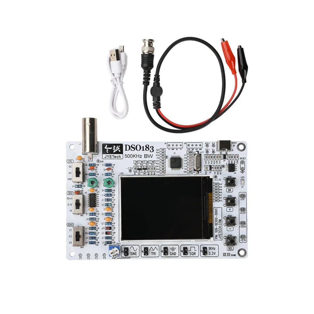 DSO183 Digital Oscilloscope Module DIY Loose Part Teaching Practical Training Electronic Production Kit DC 5V 0-500KHz Type C