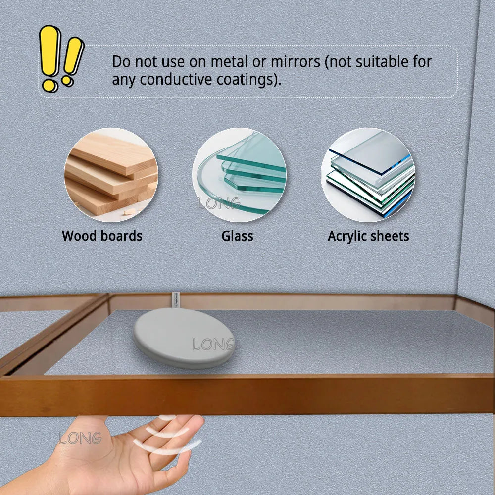 Hidden Touch Switch Penetrates 5cm Wood 400W AC110-220V for Cabinet Light Fan Appliance Invisible Mount Sensor ON OFF Switch