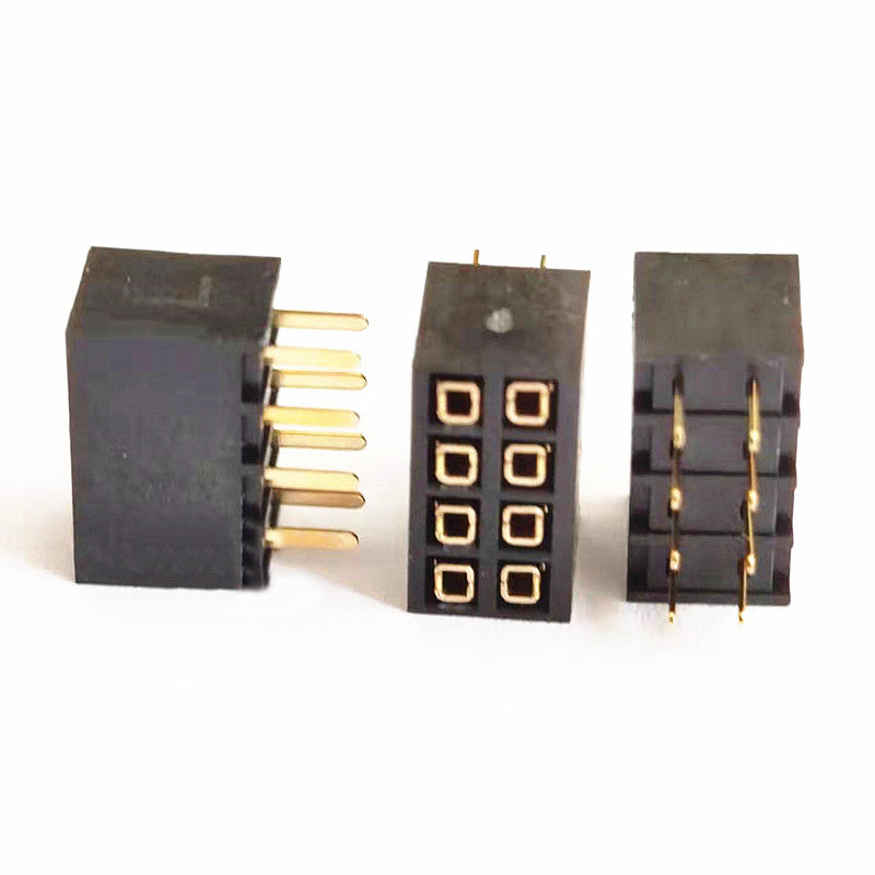 20pcs 2.54mm Pitch 2x4P 5P 8P 10P 20P 40Pin Straight Vertical PH6.8mm Double Row Square Female Pin Header Socket Connector