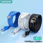 Samzhe 1000Mbps Cat6 Ethernet Cable Gigabit High Speed  Internet Cord RJ45 Shielded Network LAN Cord for PC PS5 PS4 PS3 Xbox