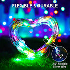 1pcs Solar String Lights Outdoor Waterproof LED Outdoor 8 Modes Christmas Fairy Light for Patio Yard Tree Garden Balcony Decor