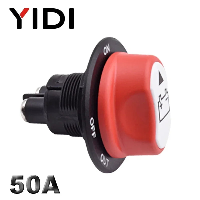 50A 100A 200A 300A Car Battery Disconnect Cut Off Kill Switch Rotary 12V 24V DC Power Isolator Auto Motorcycle Boat Accessories