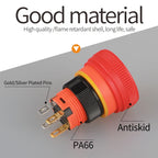 LANBOO 16mm Emergency Stop Push Button Switch, 1NO1NC 7A 250VAC Latching Mushroom Head E-Stop Switch for Industrial Control Safe