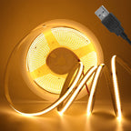 DC 5V USB COB Strip 3MM 5MM 8MM White/Pink/Red/White/Yellow/Ice Blue/Green Flexible Ribbon Rope Home Decor TV Backlight