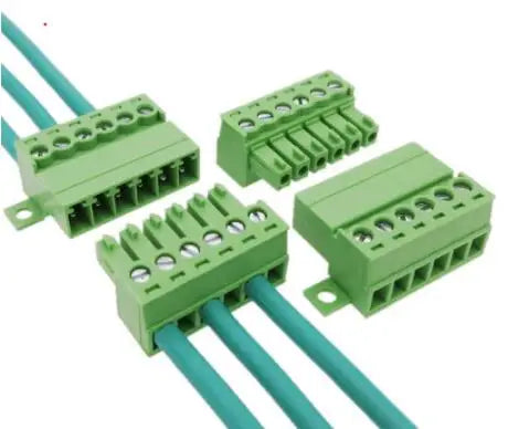 10pairs Aerial Butt Welding 2EDGRK 15EDGRK-3.81 3.5mm 2-24P Plugin Male Pin+Female Socket 28-16AWG Wire Screw Terminal Block