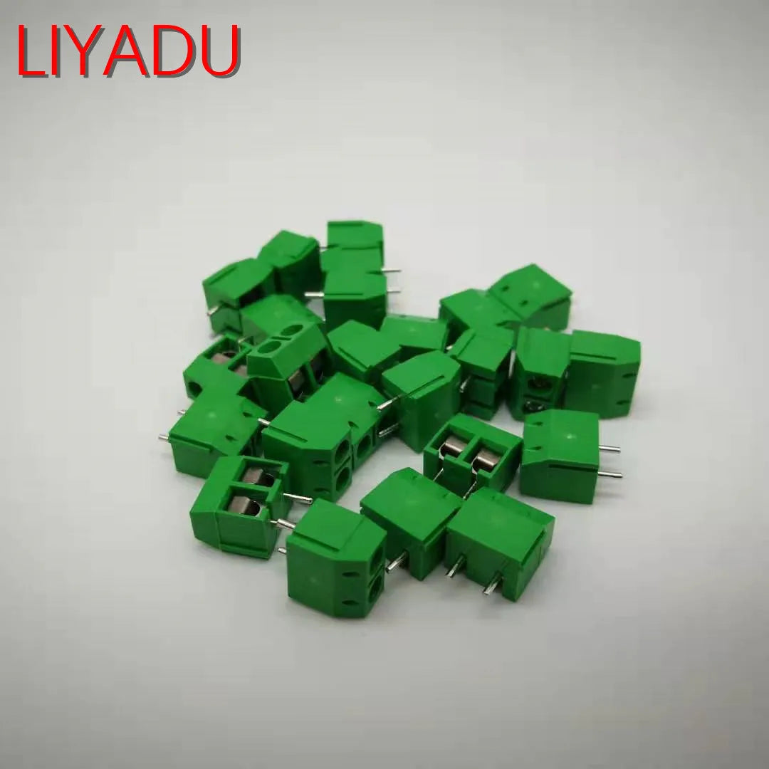 100PCS KF301-2P 3p Splicing, screw type PCB spacing 5.0 connector terminals, terminal KF301 Red, blue, green, black